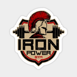 Spartan Iron Power Gym Gold Drawing Illustration Magnet