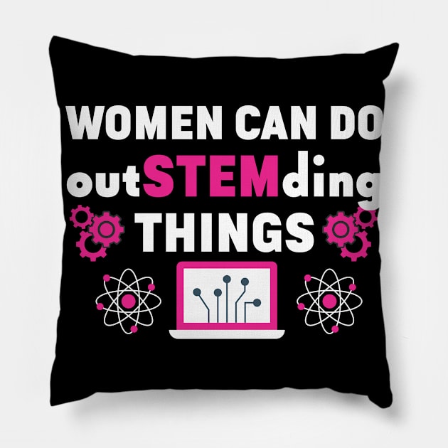 Feminist Women in Science Steminista Steminist Pillow by IngeniousMerch