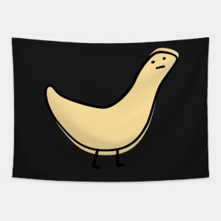 Cute Silly Simple Minimalist Pastel Yellow Bird Duck Thing Yellow Pattern Tapestry