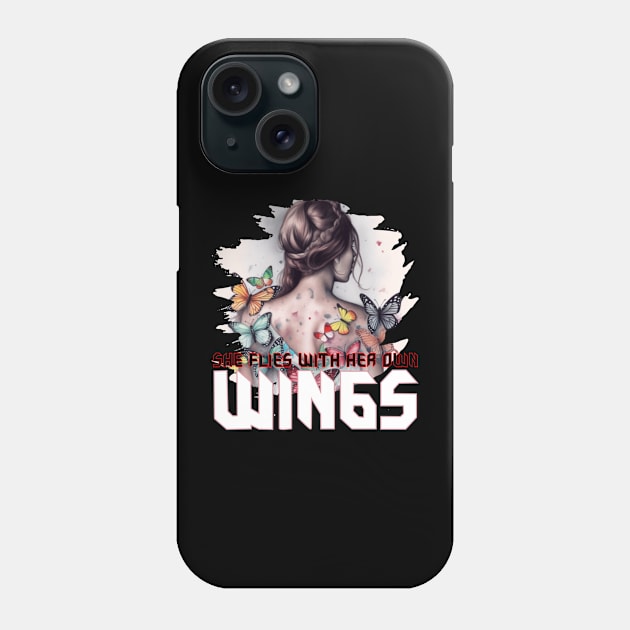 she flies with her own wings Phone Case by Pixy Official