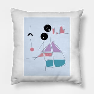 Kids Singing Stick Figure Pillow