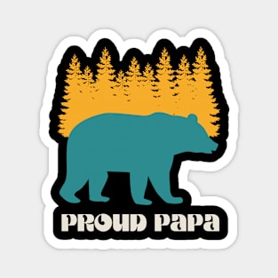 Proud Papa Forest Bear Magnet