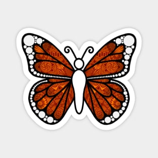 Zentangle Butterfly Magnet