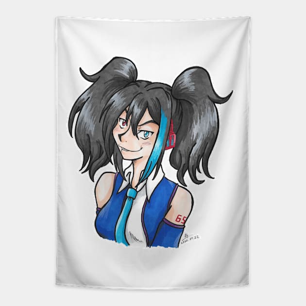 Ruko Grin Tapestry by KranberriJam