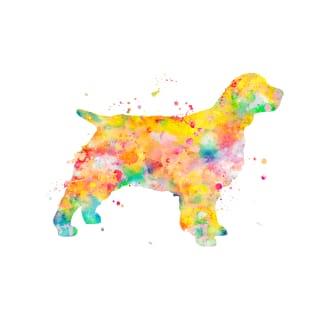 English Springer Spaniel Watercolor Painting T-Shirt