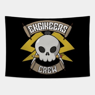 Engineers crew Jolly Roger pirate flag Tapestry