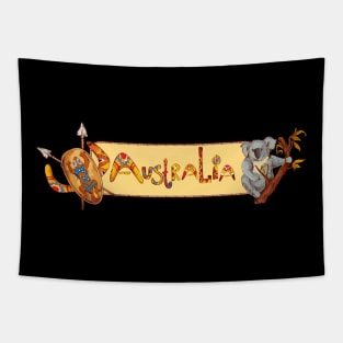 Australian Aboriginal Art Koala Tapestry