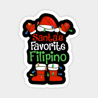 Santa's Favorite Filipino Funny Christmas Pajamas Magnet