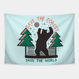 climate change - save the forest Tapestry