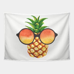 Pineapple with sun glass Tapestry