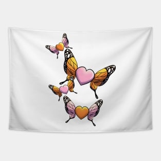 Butterfly Hearts Tapestry