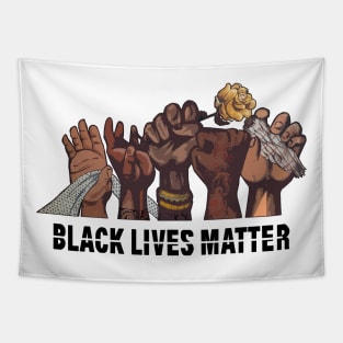 blm hand white Tapestry