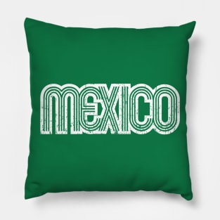 Mexico Retro logo - grunge Pillow
