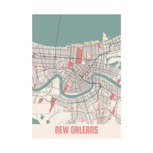 New Orleans - Louisiana Chalk City Map T-Shirt