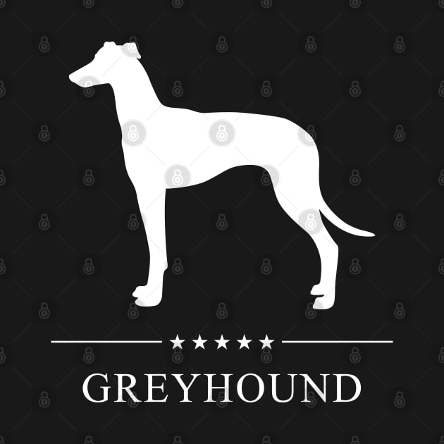 Greyhound Dog White Silhouette by millersye