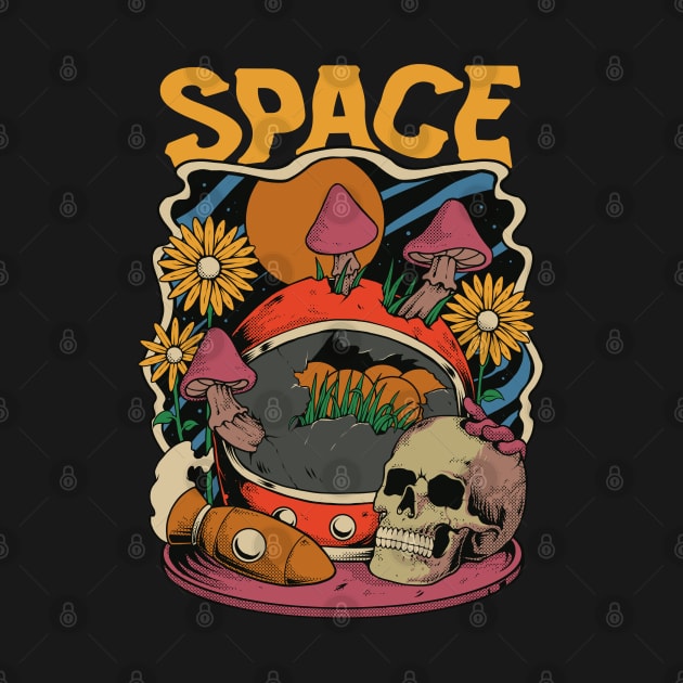 Space Vintage T-shirt by BERKAH SERAWUNG