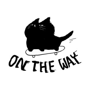 BLACK CAT ON THE WAY T-Shirt