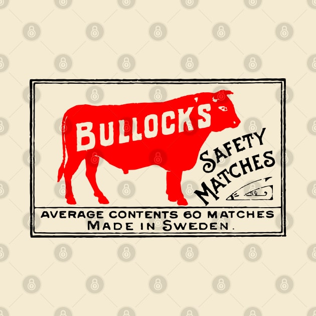 Bullock vintage matchbook by Yeaha