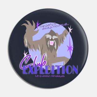 Disco Yeti at Club Expedition Pin