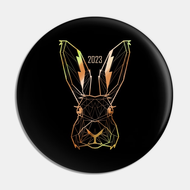 Polygone Rabbit For 2023 Happy Chinese New Year Pin by SinBle