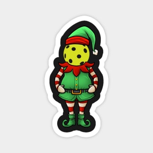 Funny Pickleball Christmas Elf Magnet