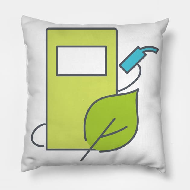 Green Fuel Pillow by Jonathan Wightman