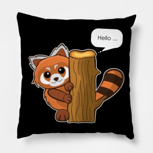 hello red panda Pillow