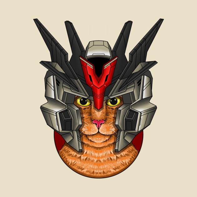 Feline Mecha: Gundam Helmet Edition 3 by virgot