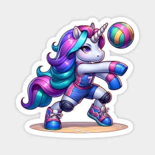 Volleyball Unicorn Team Player Magnet