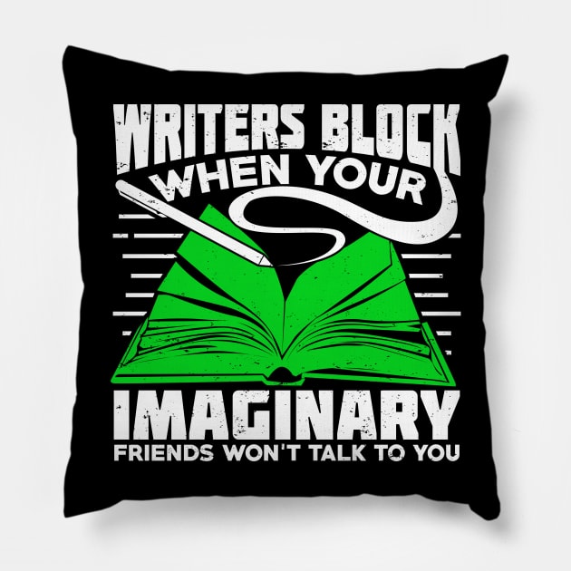 Writers Block Book Author Novelist Gift Pillow by Dolde08