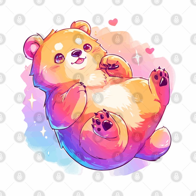 Happy bear with vivid colors by etherElric