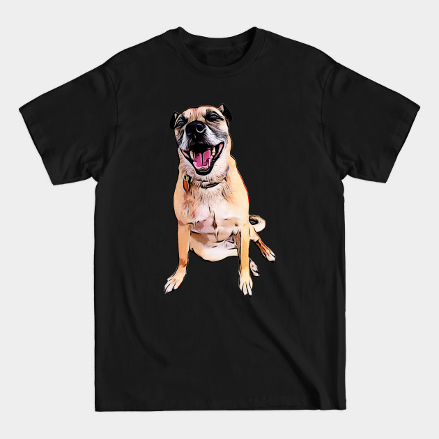 Discover Hand Drawn Smiling Terrier Dog - Terrier - T-Shirt