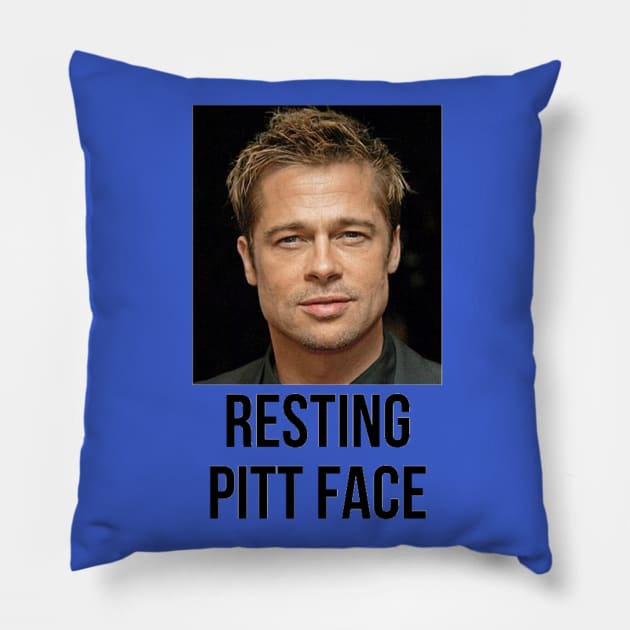 Resting Pitt Face Pillow by DAPFpod