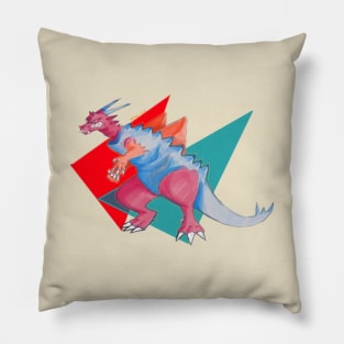 3-D retro dragon Pillow