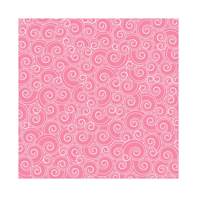 Whirlesque Pink Twirl Pattern by cottoncanvas