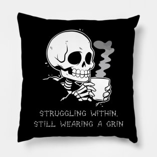 Funny Skeleton Lazy Costume Goth Men Women Funny Halloween Pillow