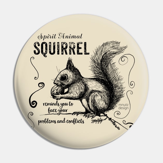 Spirit animal - squirrel black Pin by mnutz