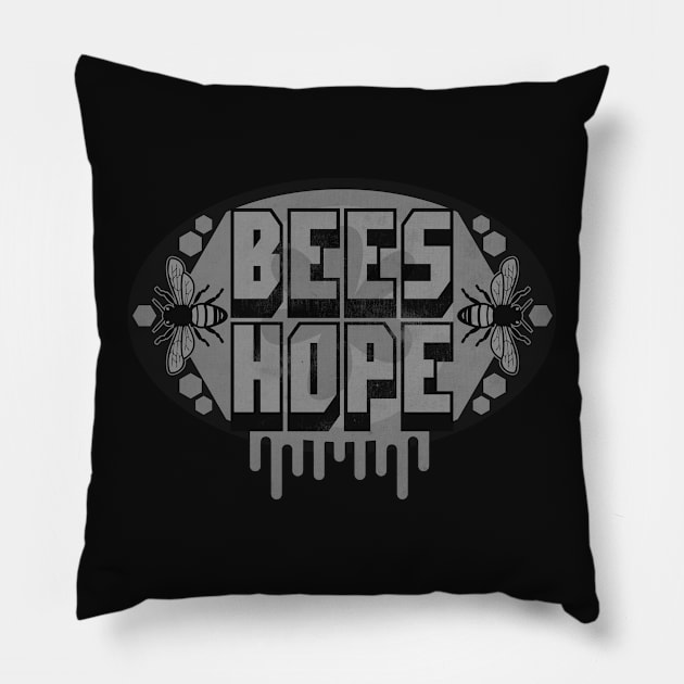 Bees Hope Vintage Pillow by CTShirts