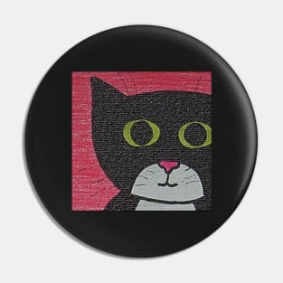 Whimsically Cute Cat Portrait Pin