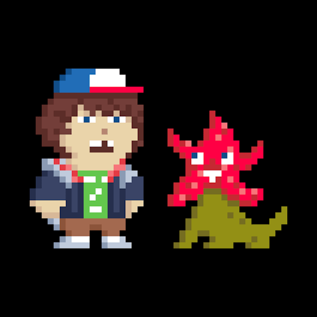 Dustin Demogorgon Pixel 8bit by Quilimo Fan Art