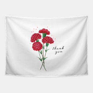 Thank You Carnation Tapestry