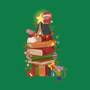 Christmas and books T-Shirt