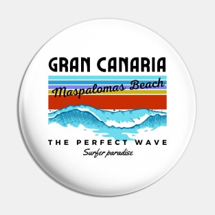 Vintage Maspalomas Beach Gran Canaria Spain Pin