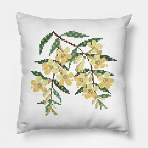 South Carolina State Flower Yellow Jessamine Pillow by inotyler