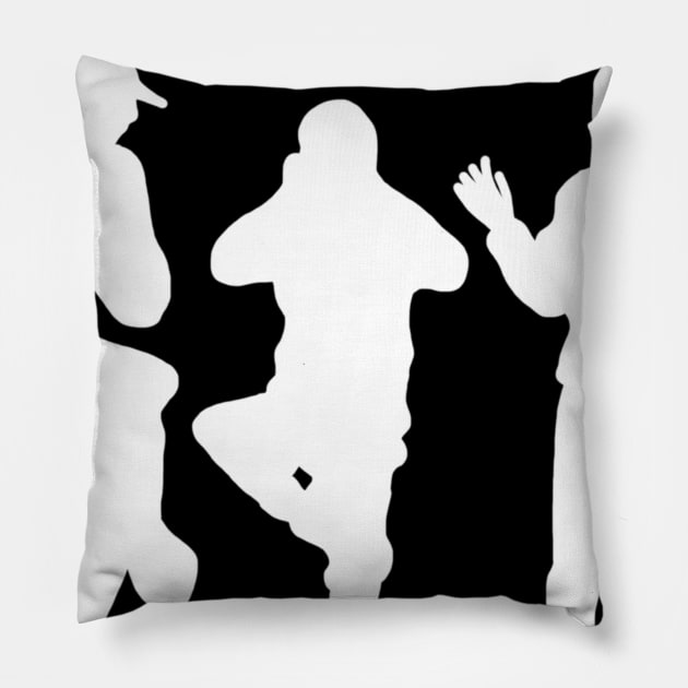 Trio white logo Pillow by The KongKrette Crate