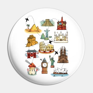 Around the World Pin