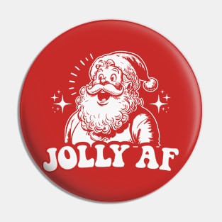 Jolly AF - Vintage Santa Claus Pin