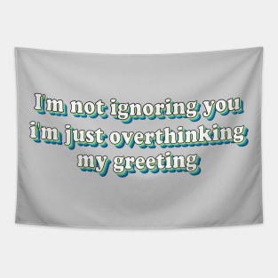 I'm not ignoring you I'm just overthinking my greeting Tapestry