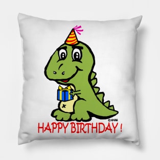 T-rex Wish You a Happy Birthday! Pillow