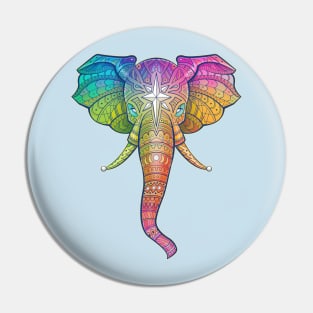 Elephant Tattoo Colorful Pin